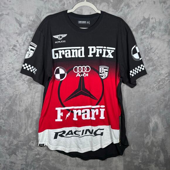 Contender Grand Prix Racing Parody Tee 2XL Motorsport Style Black Red - Picture 1 of 7